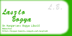 laszlo bogya business card